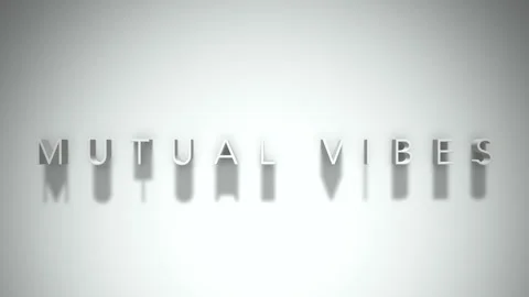 Mutual vibes 3D title animation white text on a white background Video stock 299377407