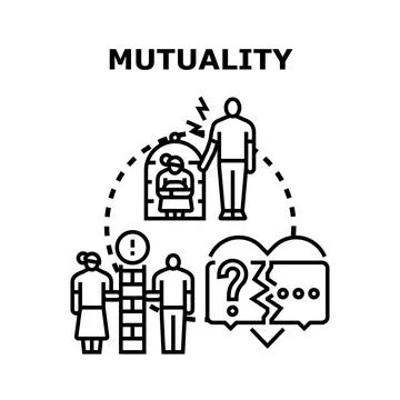 Mutuality concept with relationship difficulties and communication problems 스톡 일러스트