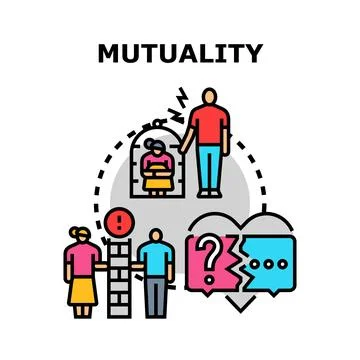 Mutuality concept with relationship difficulties and communication problems Stock Illustration