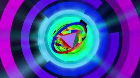 Mutually Rotating Shapes Stock Footage 65054144