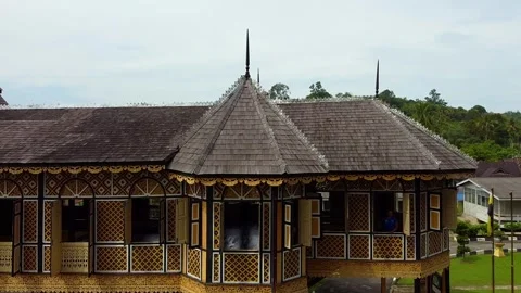 Muzium Diraja Kuala Kangsar in Perak showcases regal heritage. Stock Footage 279867933