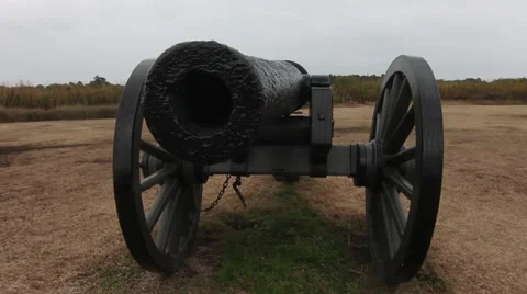 Muzzle of a cannon Stock Footage 48548574