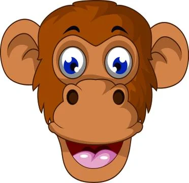 Muzzle cartoon monkey Illustrazione stock