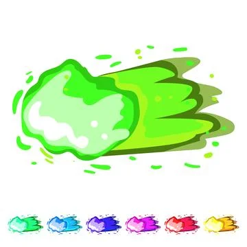 Muzzle gun flash cartoon vector graphic Stock Illustration