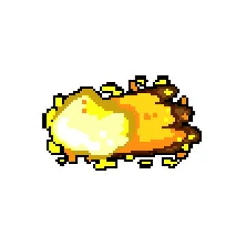 Muzzle gun flash pixel art vector illustration 스톡 일러스트