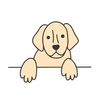 Muzzle labrador doodle style isolated vector illustration Ilustración de archivo