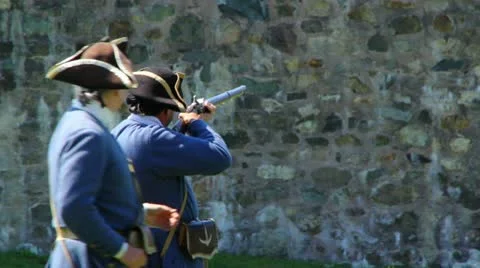 Muzzle Loader Mis Fires French Soldiers Stock Footage 11878474