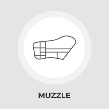 Muzzle vector flat icon Stock Illustration