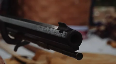 Muzzleloader rifle Stock Footage 45670254