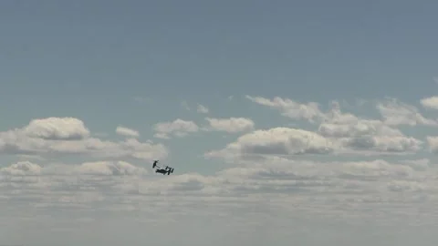 MV-22 Osprey flying over Atlantic Ocean Stock Footage 271741247