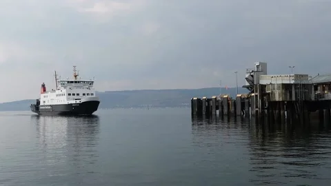MV Argyle approaching Wemyss Bay, Scotland Stock Footage 172549095