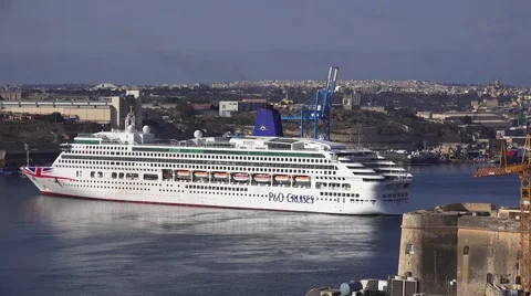 MV AURORA DOCKING MALTA Stock Footage 67505658