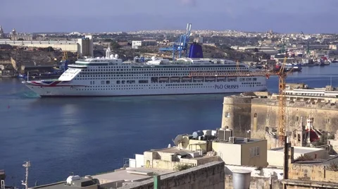 MV AURORA DOCKING MALTA Stock Footage 67506066