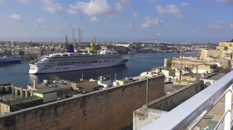MV AURORA DOCKING MALTA Stock Footage 67506516