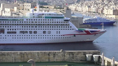 MV AURORA DOCKING MALTA Stock Footage 67506618