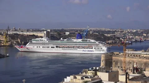 MV AURORA DOCKING MALTA Stock Footage 67506740