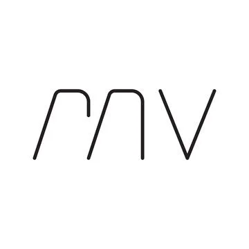 Mv initial letter vector logo icon 库存插图