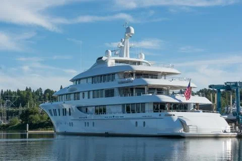 M/V Invictus at the builder's yard Stock Photos