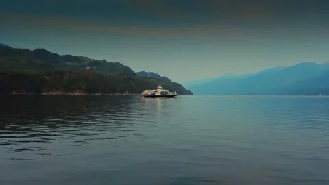 MV Osprey 2000 Ferry Crossing Kootenay Lake Stock Footage 336920362