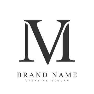MV trendy logotype template. Initial letter m and v classic font style. Cre.. Stock Illustration