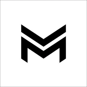 MV VM letter vector logo Stock Illustration