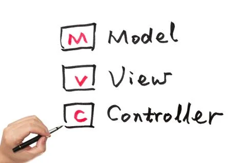 Mvc- model, view and controller Stock Illustration
