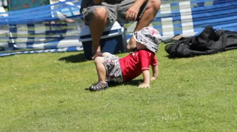 MVI 0375-breakdancing toddler-1 Stock Footage 8955629