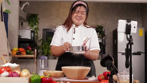 MVI 1030 fat chef making pizza Stock Footage 335296871