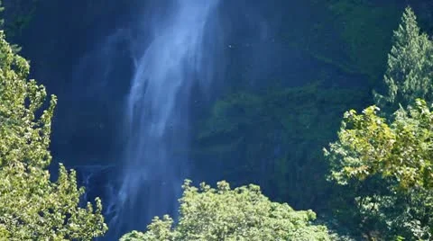 MVI 9604-Multnomah Falls-Bottom CLoseUp Stock Footage 8956988