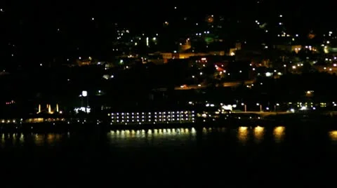 MVI 9836-night shot of small city in washington-2 Stock Footage 8956973