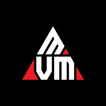 MVM triangle letter logo design with triangle shape. MVM triangle logo desi.. Stock Illustration