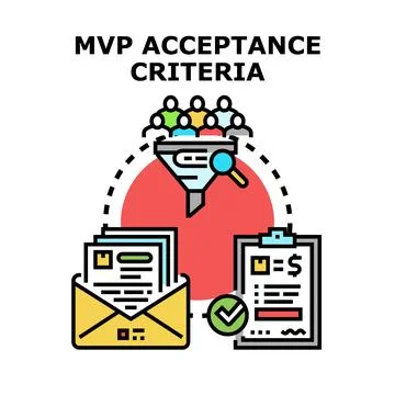 Mvp acceptance criteria development concept illustration Stock Illustration