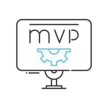 Mvp minimum viable product line icon, outline symbol, vector illustration 스톡 일러스트