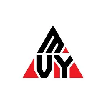 MVY triangle letter logo design with triangle shape. MVY triangle logo desi.. Stock Illustration