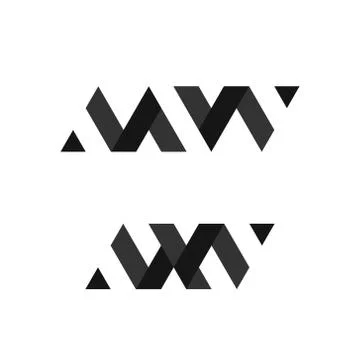 MW logo, monogram, vector Illustration