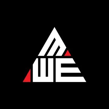 MWE triangle letter logo design with triangle shape. MWE triangle logo desi.. Stock Illustration