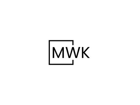 MWK letter initial logo design vector illustration Stock Illustration