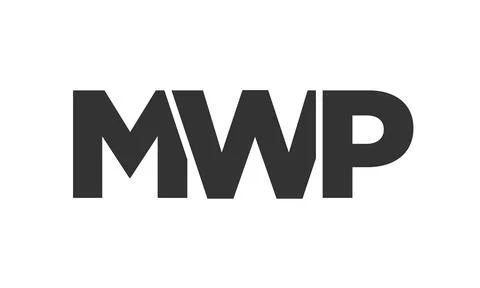 MWP logo design template with strong and modern bold text. Initial based ve.. Stock Illustration