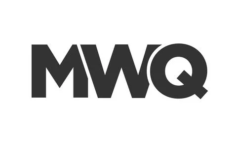 MWQ logo design template with strong and modern bold text. Initial based ve.. Stock Illustration