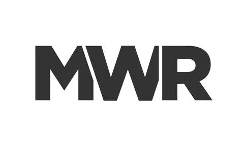 MWR logo design template with strong and modern bold text. Initial based ve.. Stockillustratie