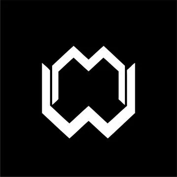 MW,WM, MM, WW initials logo Stock Illustration