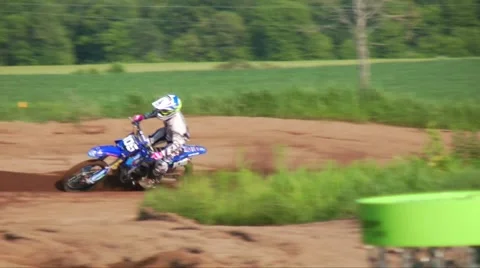 Mx racer riding hard 60fps Stock Footage 52137325