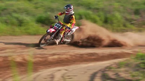 Mx supermini cornering berm Video stock 52136865