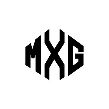 MXG letter logo design with polygon shape. MXG polygon and cube shape logo .. Stock Illustration