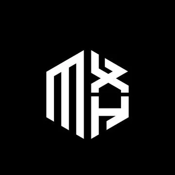MXH logo MXH icon MXH monogram MXH letter minimalist Circle flat Unique mod.. Stock Illustration