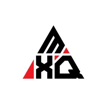 MXQ triangle letter logo design with triangle shape. MXQ triangle logo desi.. Stock Illustration