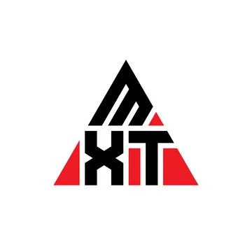 MXT triangle letter logo design with triangle shape. MXT triangle logo desi.. Stock Illustration