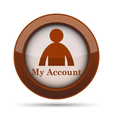 My account icon. Internet button on white background. . Illustrazione stock