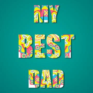 My Best Dad Stock Illustration