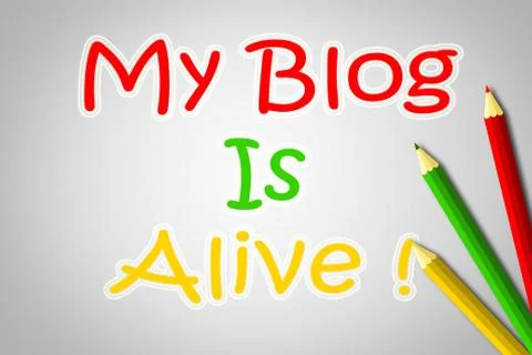 My blog is alive concept Stock Illustration